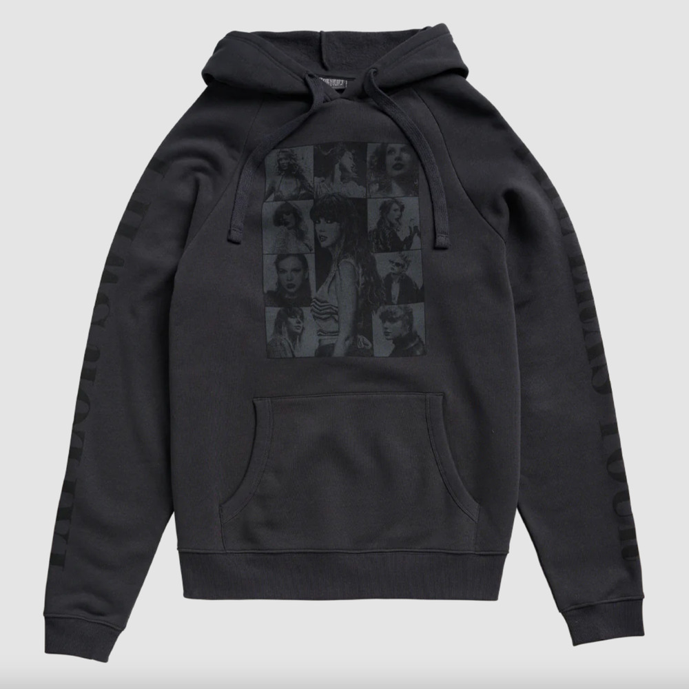 Taylor Swift Hoodie Size M Eras Tour US Dates Sealed Swiftie Merch Black
